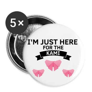 Japanese origami design and kirigami origami - Buttons large 2.2''/56 mm (5-pack) - white - Front