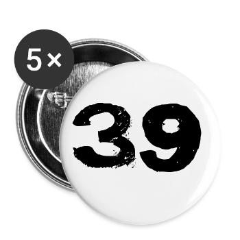 39 Number jersey - Buttons large 2.2''/56 mm (5-pack) - white - Front