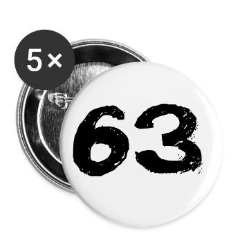63 Number jersey - Buttons large 2.2''/56 mm (5-pack) - white - Front