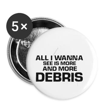 House demolition and house renovation - Buttons large 2.2''/56 mm (5-pack) - white - Front