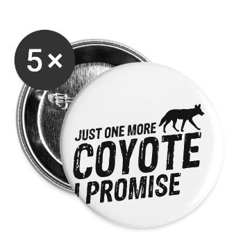 Coyote Hunter Design for Coyote Hunting - Buttons large 2.2''/56 mm (5-pack) - white - Front
