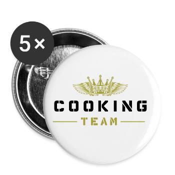 Cooking Team - Buttons large 2.2''/56 mm (5-pack) - white - Front