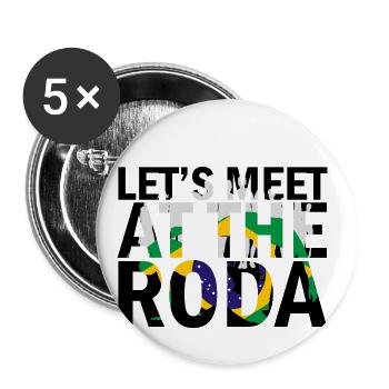 Capoeira instruments for Brazilian dance - Buttons large 2.2''/56 mm (5-pack) - white - Front
