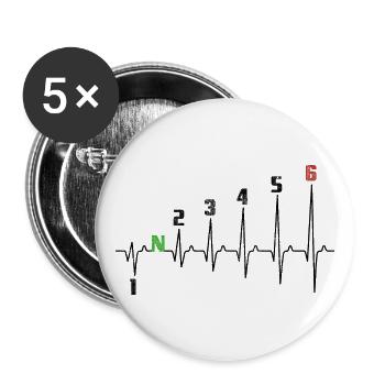 1N23456 Motorcycle Gearshift - Adrenaline - Pulse - Buttons large 2.2''/56 mm (5-pack) - white - Front