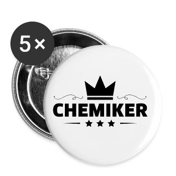 Chemiker Beruf - Buttons groß 56 mm (5er Pack) - Weiß - Vorne