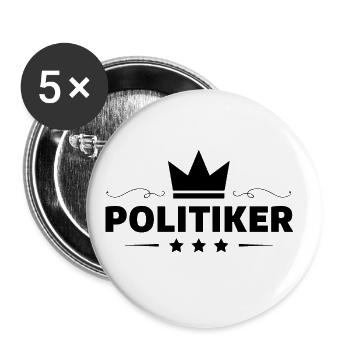 Politiker Beruf - Buttons groß 56 mm (5er Pack) - Weiß - Vorne