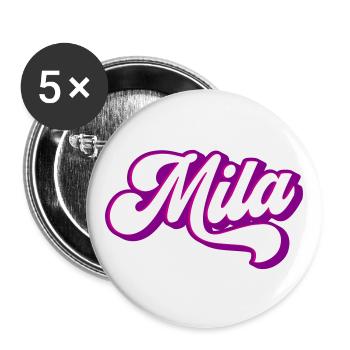 Mila | Couleurs changeantes - Lot de 5 grands badges (56 mm) - blanc - Devant