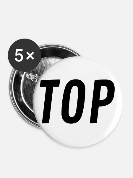 TOP Geschenk - Buttons groß 56 mm (5er Pack) - Weiß
