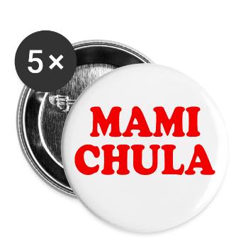 Mami chula - Buttons groß 56 mm (5er Pack) - Weiß - Vorne