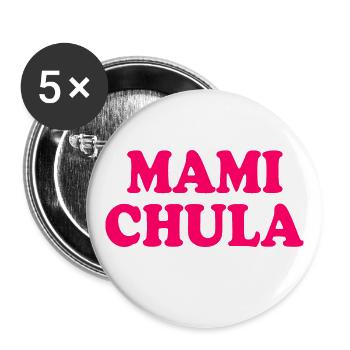 Mami chula - Buttons groß 56 mm (5er Pack) - Weiß - Vorne