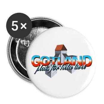 Gotland - Buttons groß 56 mm (5er Pack) - Weiß - Vorne