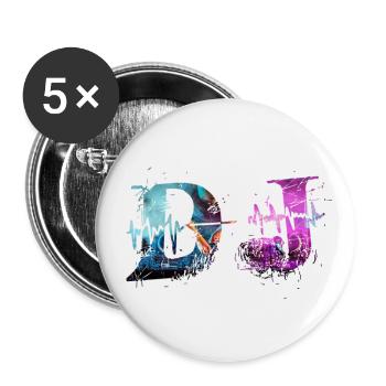 DJ Music Deejay - Buttons large 2.2''/56 mm (5-pack) - white - Front