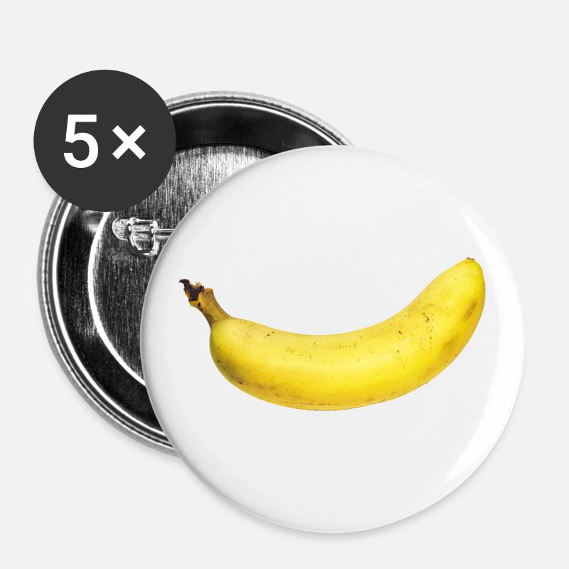 banana - Buttons large 2.2''/56 mm (5-pack) - white