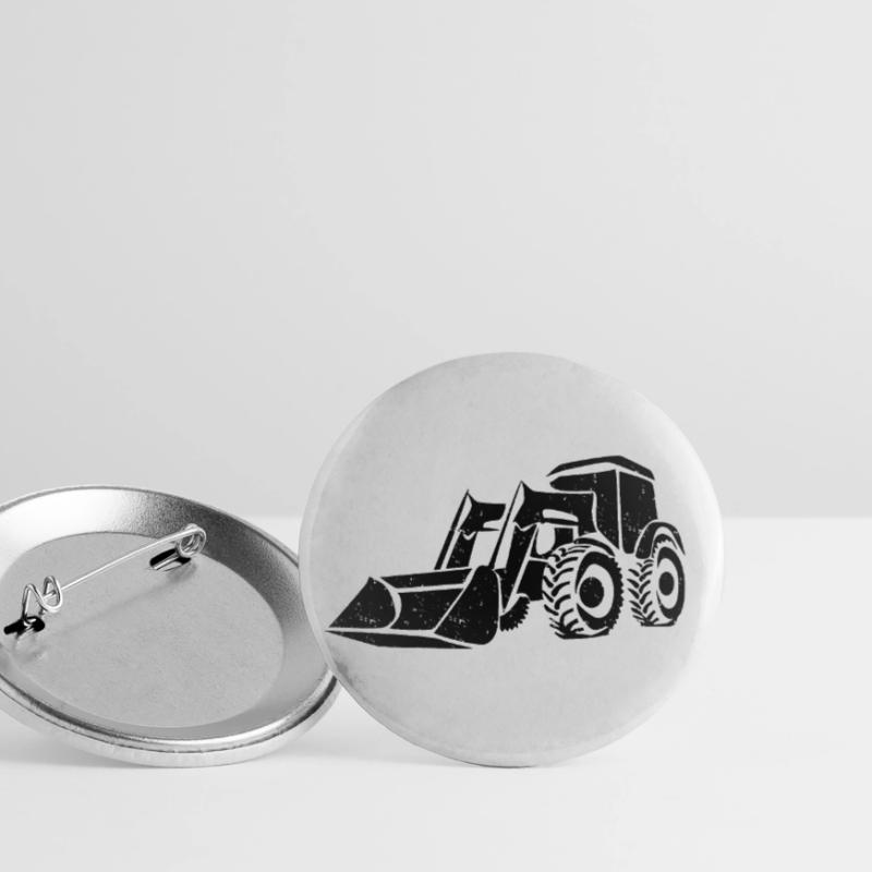 Loading Machine Silhouette Gift Wheel Loader Buttons large 2.2''/56 mm (5-pack)
