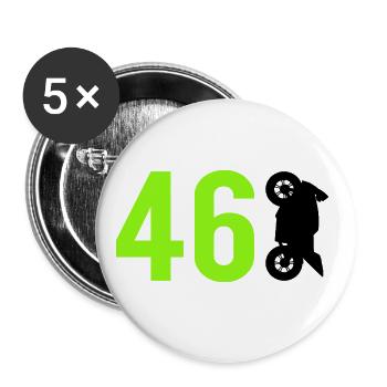 Motorcycle 46 Motorsport - Buttons large 2.2''/56 mm (5-pack) - white - Front