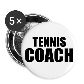 Tennis coach - Buttons large 2.2''/56 mm (5-pack) - white - Front