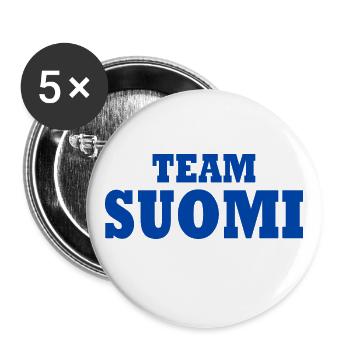 Team suomi - Buttons groß 56 mm (5er Pack) - Weiß - Vorne