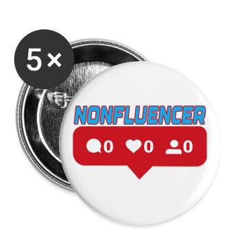 Nonfluencer Couleurs changeantes - Lot de 5 grands badges (56 mm) - blanc - Devant