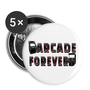 ARCADE FOREVER - Buttons large 2.2''/56 mm (5-pack) - white - Front