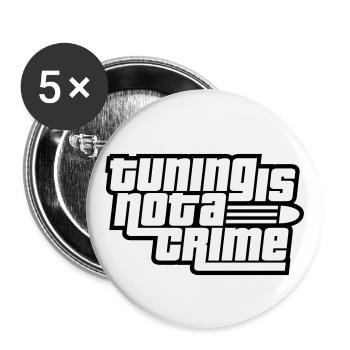 Le réglage n’est pas un crime (couleurs changeantes) - Lot de 5 grands badges (56 mm) - blanc - Devant