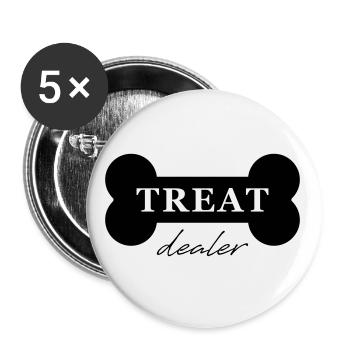 Treat Dealer – Design for Treat Officers - Buttons large 2.2''/56 mm (5-pack) - white - Front