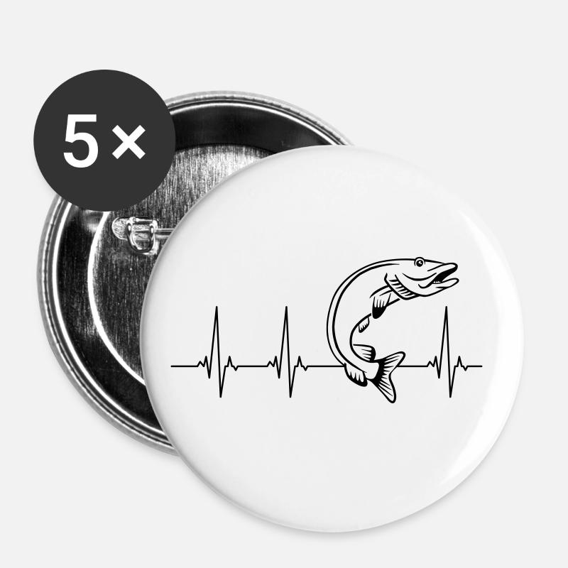 pike - Buttons large 2.2''/56 mm (5-pack) - white
