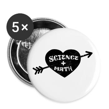 Science math Math School Formula Pi University - Buttons large 2.2''/56 mm (5-pack) - white - Front
