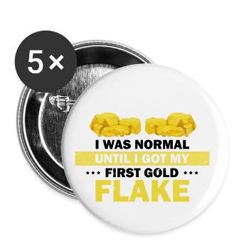 Gold Digger Gold Panning Gold Mining Designs - Buttons large 2.2''/56 mm (5-pack) - white - Front