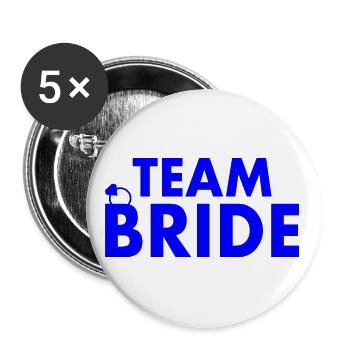 Team bride - Buttons groß 56 mm (5er Pack) - Weiß - Vorne