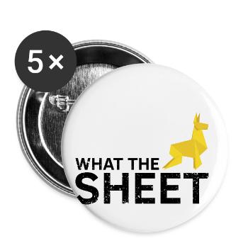 Farbenfroher Kirigami Origami Design - Buttons groß 56 mm (5er Pack) - Weiß - Vorne