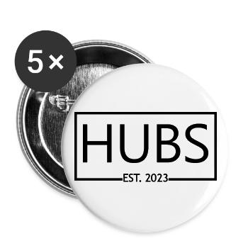 Hubs Est. 2023 Engagement For Groom's Wedding Gift - Buttons large 2.2''/56 mm (5-pack) - white - Front