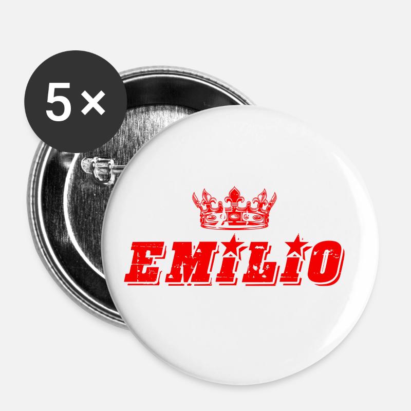 Emilio - Buttons groß 56 mm (5er Pack) - Weiß