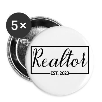 Realtor Est. 2023 Graduation Real Estate Student - Buttons large 2.2''/56 mm (5-pack) - white - Front