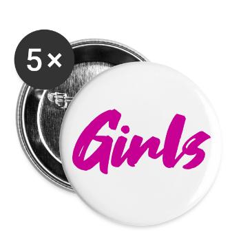 Girls - Buttons large 2.2''/56 mm (5-pack) - white - Front