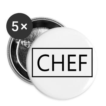 Chefkoch Stolzer Absolvent Koch Student der Kochkunst - Buttons groß 56 mm (5er Pack) - Weiß - Vorne
