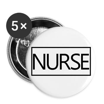Cadeau d'étudiant diplômé en soins infirmiers fier d'infirmière - Lot de 5 grands badges (56 mm) - blanc - Devant