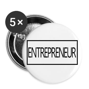 Unternehmer Stolzes graduiertes Unternehmergeschenk - Buttons groß 56 mm (5er Pack) - Weiß - Vorne