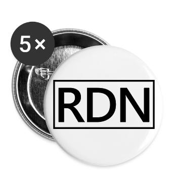 RDN Proud Registered Dietitian Nutritionist - Buttons large 2.2''/56 mm (5-pack) - white - Front
