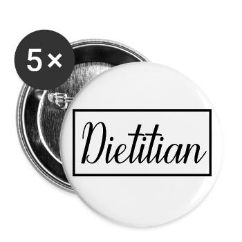 Dietitian Proud Graduated Dietitian Student - Buttons large 2.2''/56 mm (5-pack) - white - Front