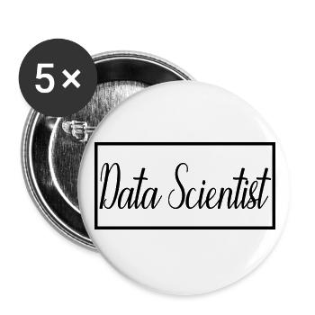 Data Scientist Stolzer diplomierter Data Scientist - Buttons groß 56 mm (5er Pack) - Weiß - Vorne