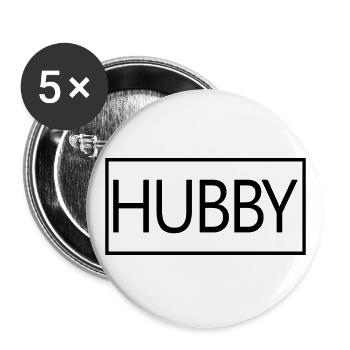 Ehemann Matching Paar Verlobung Hochzeit Flitterwochen - Buttons groß 56 mm (5er Pack) - Weiß - Vorne