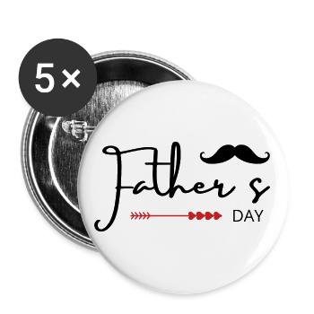Father’s Day - Lot de 5 grands badges (56 mm) - blanc - Devant