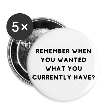 Réflexion de gratitude - Lot de 5 grands badges (56 mm) - blanc - Devant