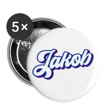 Jachaël | Couleurs changeantes - Lot de 5 grands badges (56 mm) - blanc - Devant