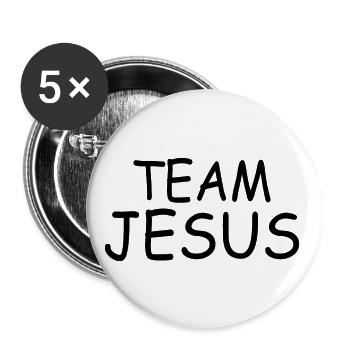 Team jesus - Buttons large 2.2''/56 mm (5-pack) - white - Front