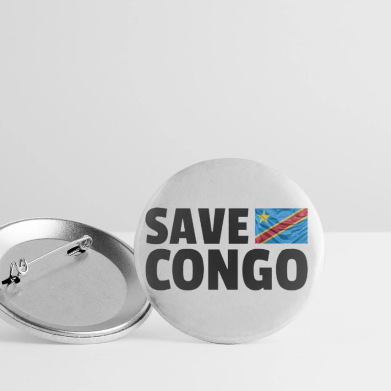 Save Congo: Support Congolese Causes Buttons large 2.2''/56 mm (5-pack)