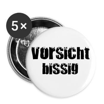 Méfiez-vous du Snappy Black - Lot de 5 grands badges (56 mm) - blanc - Devant