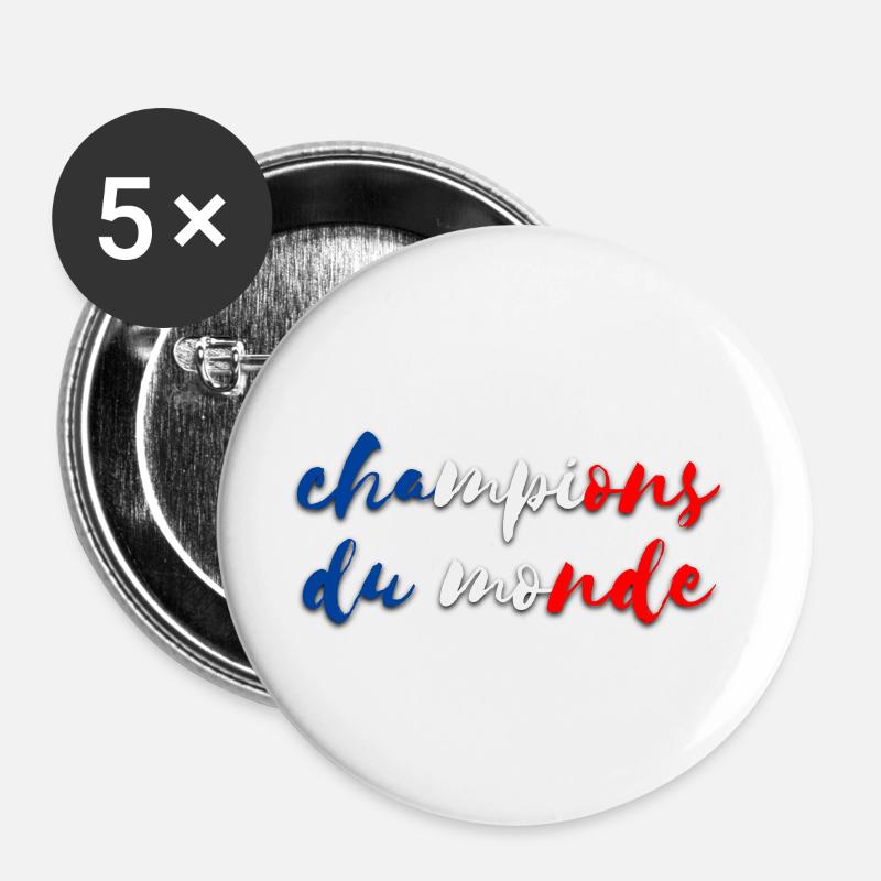 Champions du Monde - Buttons large 2.2''/56 mm (5-pack) - white