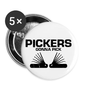 Conceptions de service de déverrouillage Lockpicking Lock Picking - Lot de 5 grands badges (56 mm) - blanc - Devant