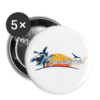 Menorca 2023 - Balearic Islands - Spain - Buttons large 2.2''/56 mm (5-pack) - white - Front